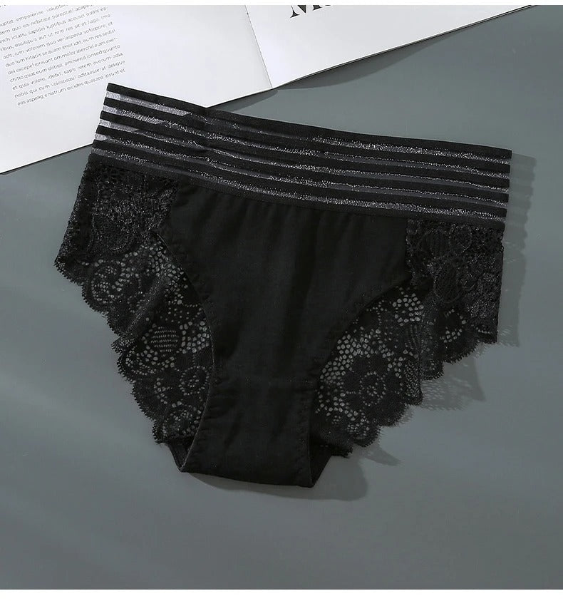 3PCS High Waist Solid Color Silky Soft Womens Panties Small Size Sexy Breathable Women's Underwear Seamless Comfortable Lingerie